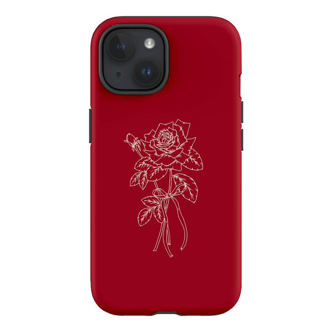 Red Rose Printed Phone Cases iPhone 15 / Armoured by Typoflora - The Dairy