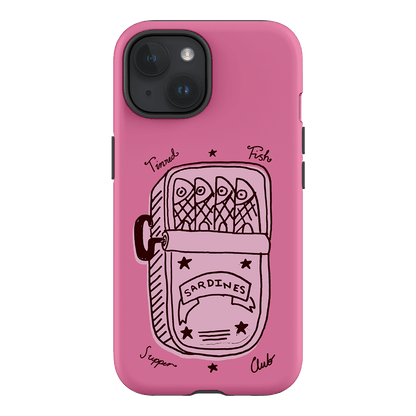 Sardine Social Pink Printed Phone Cases iPhone 15 / Armoured by The Dairy - The Dairy