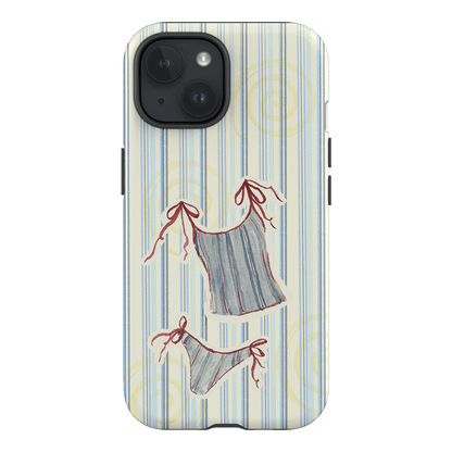 Stripe Tankini Printed Phone Cases iPhone 15 / Armoured by Kayla Carr - The Dairy