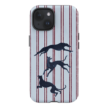 Stripey Hounds Printed Phone Cases iPhone 15 / Armoured by Lisa Hu - The Dairy