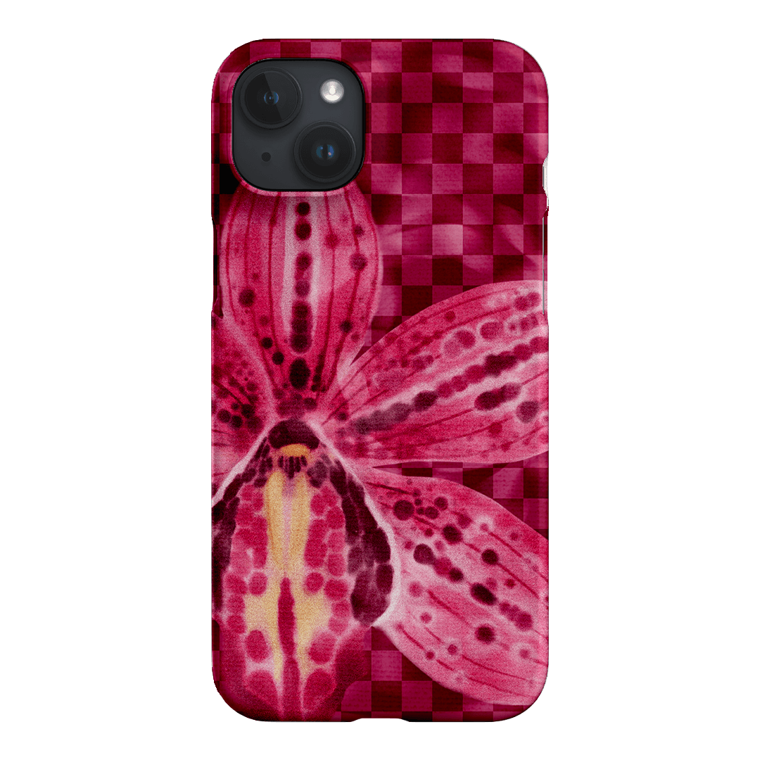 Check Orchid Printed Phone Cases iPhone 15 Plus / Snap by Sally Hungerford - The Dairy