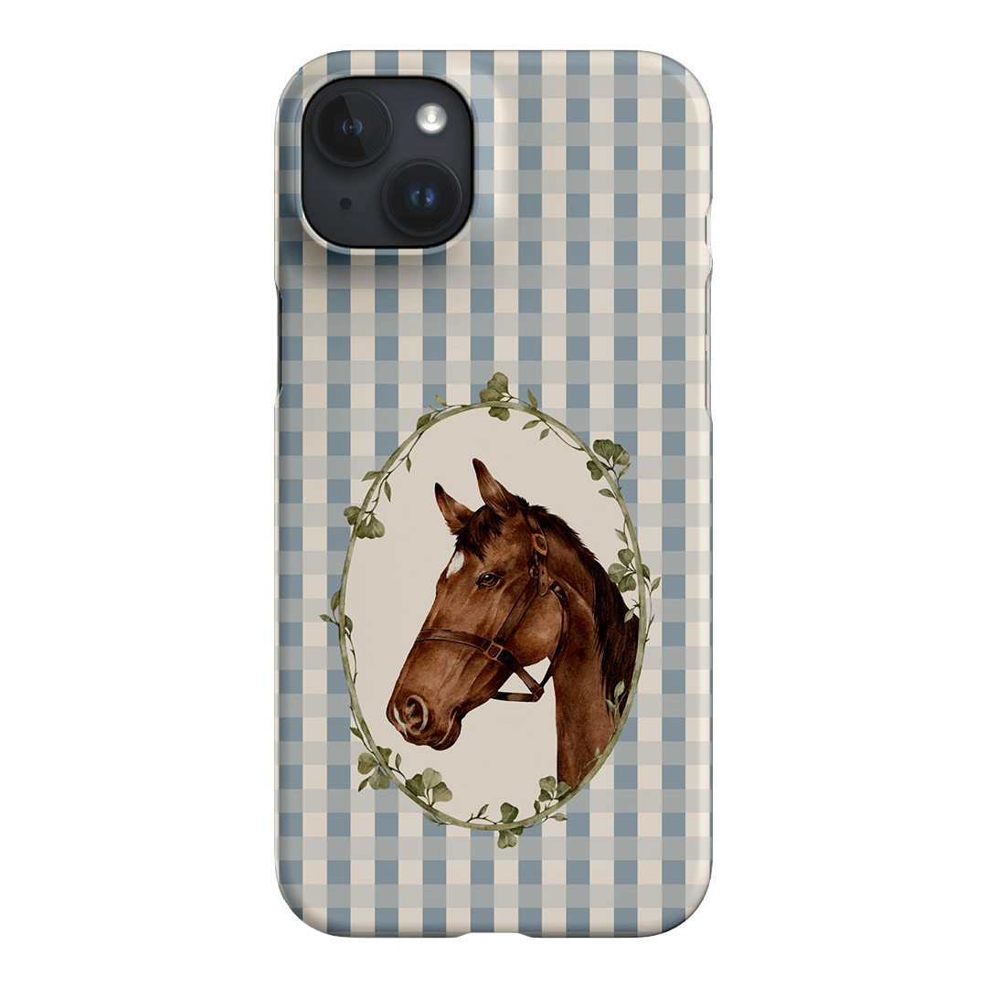 Gingham Horse Printed Phone Cases iPhone 15 Plus / Snap by Kasiags Art - The Dairy