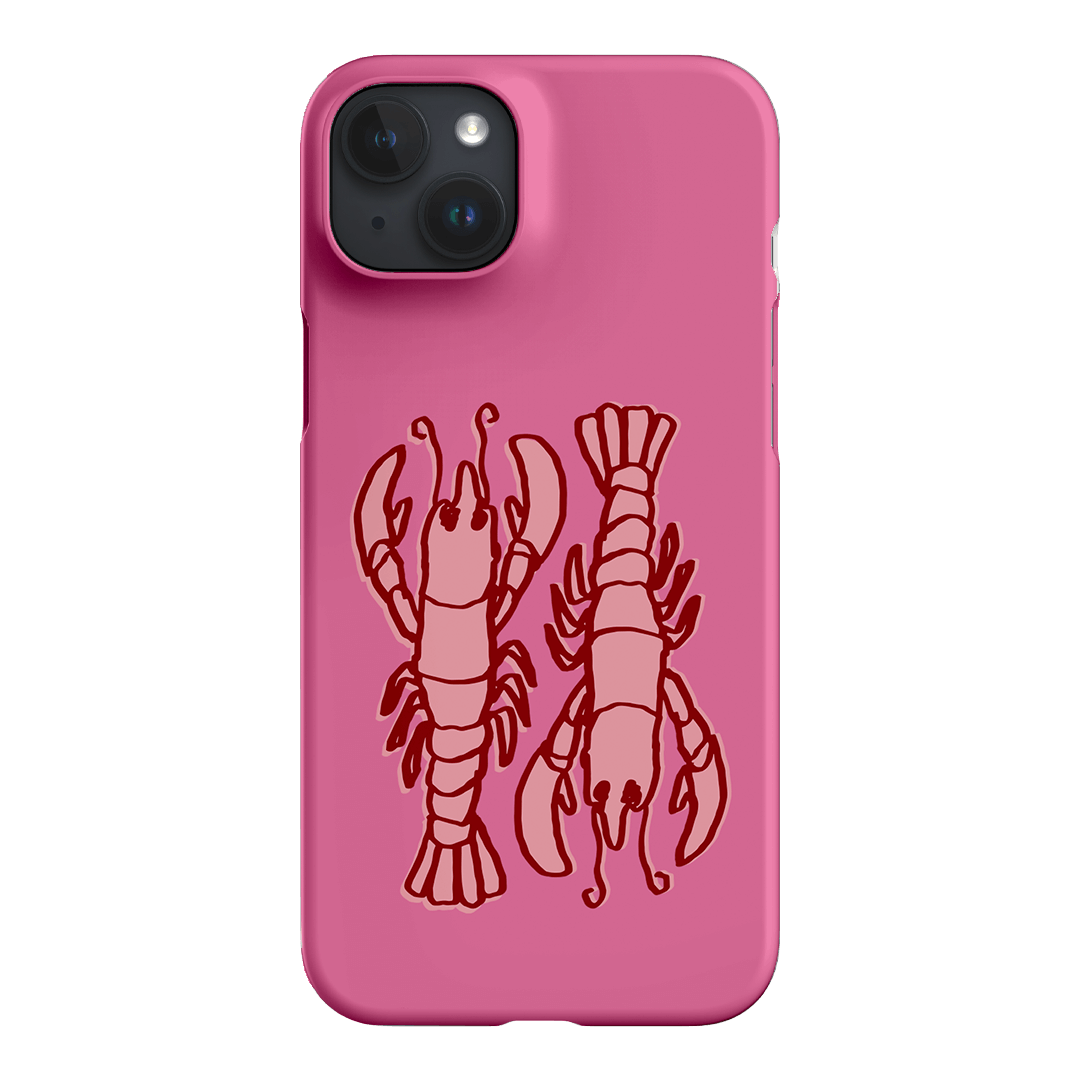 Lobster Love Pink Printed Phone Cases iPhone 15 Plus / Snap by The Dairy - The Dairy