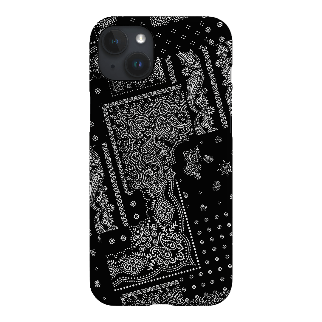 Paisley Noir Printed Phone Cases iPhone 15 Plus / Snap by The Dairy - The Dairy