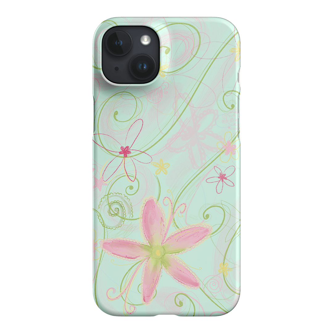 Swirl Blue Printed Phone Cases iPhone 15 Plus / Snap by Kayla Carr - The Dairy