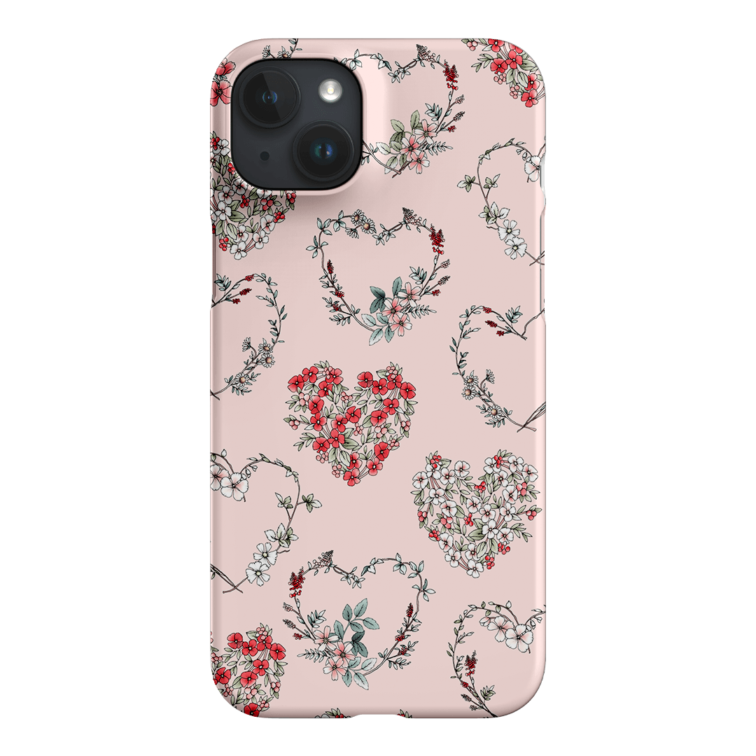 Wild Heart Wreath Printed Phone Cases iPhone 15 Plus / Snap by Typoflora - The Dairy