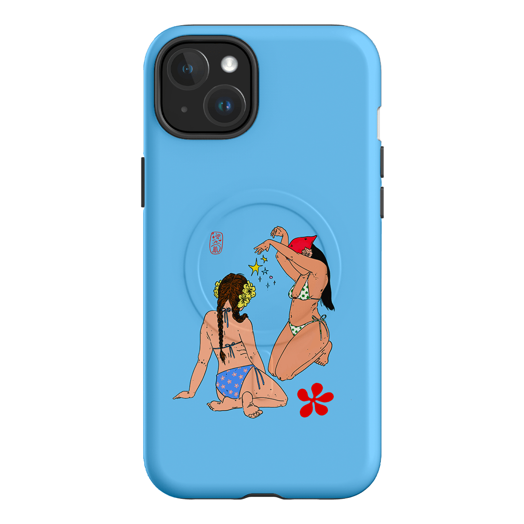 Babe Magic Blue Printed Phone Cases iPhone 15 Plus / Armoured MagSafe by Easty Beasty - The Dairy