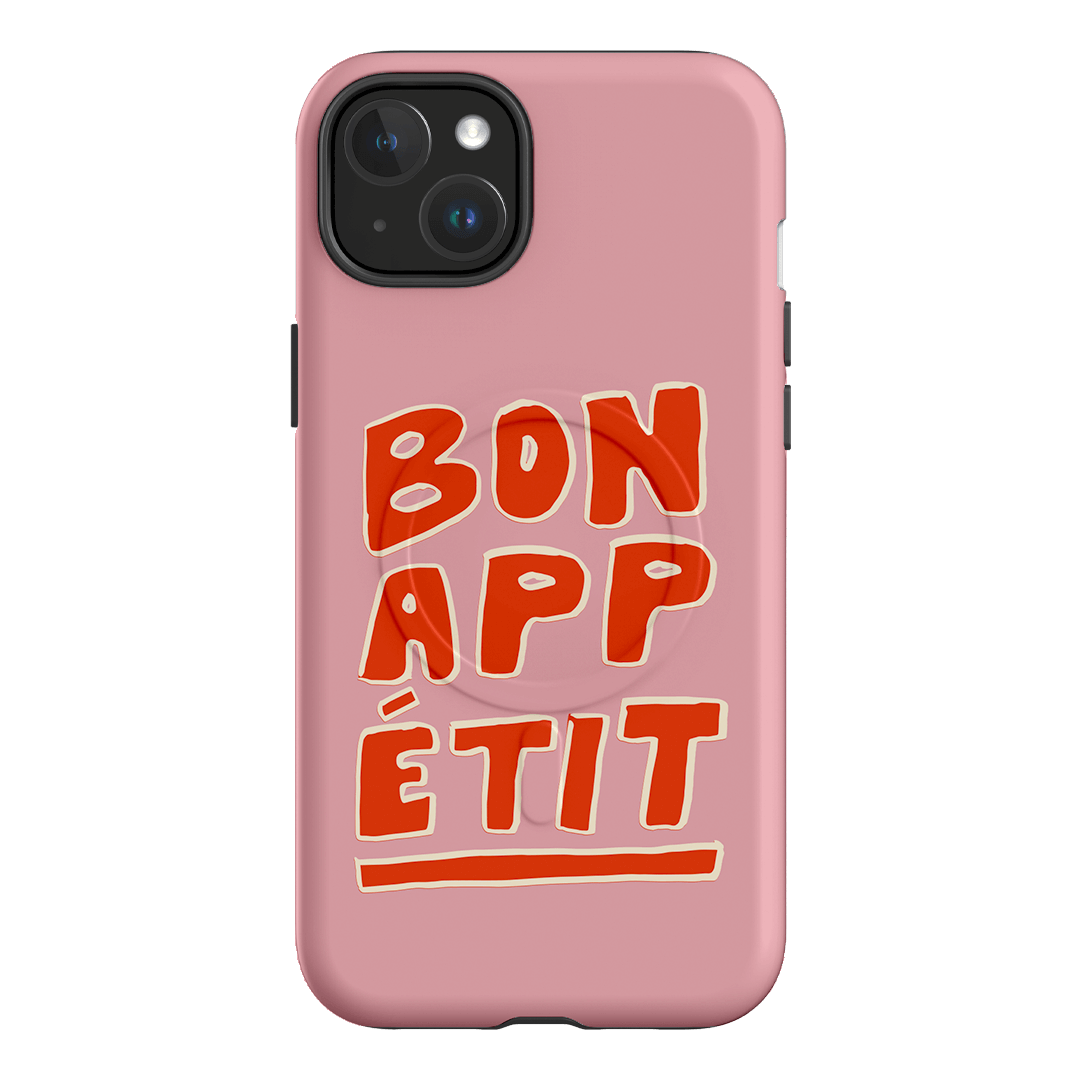 Bon Appetit Pink Printed Phone Cases iPhone 15 Plus / Armoured MagSafe by The Dairy - The Dairy