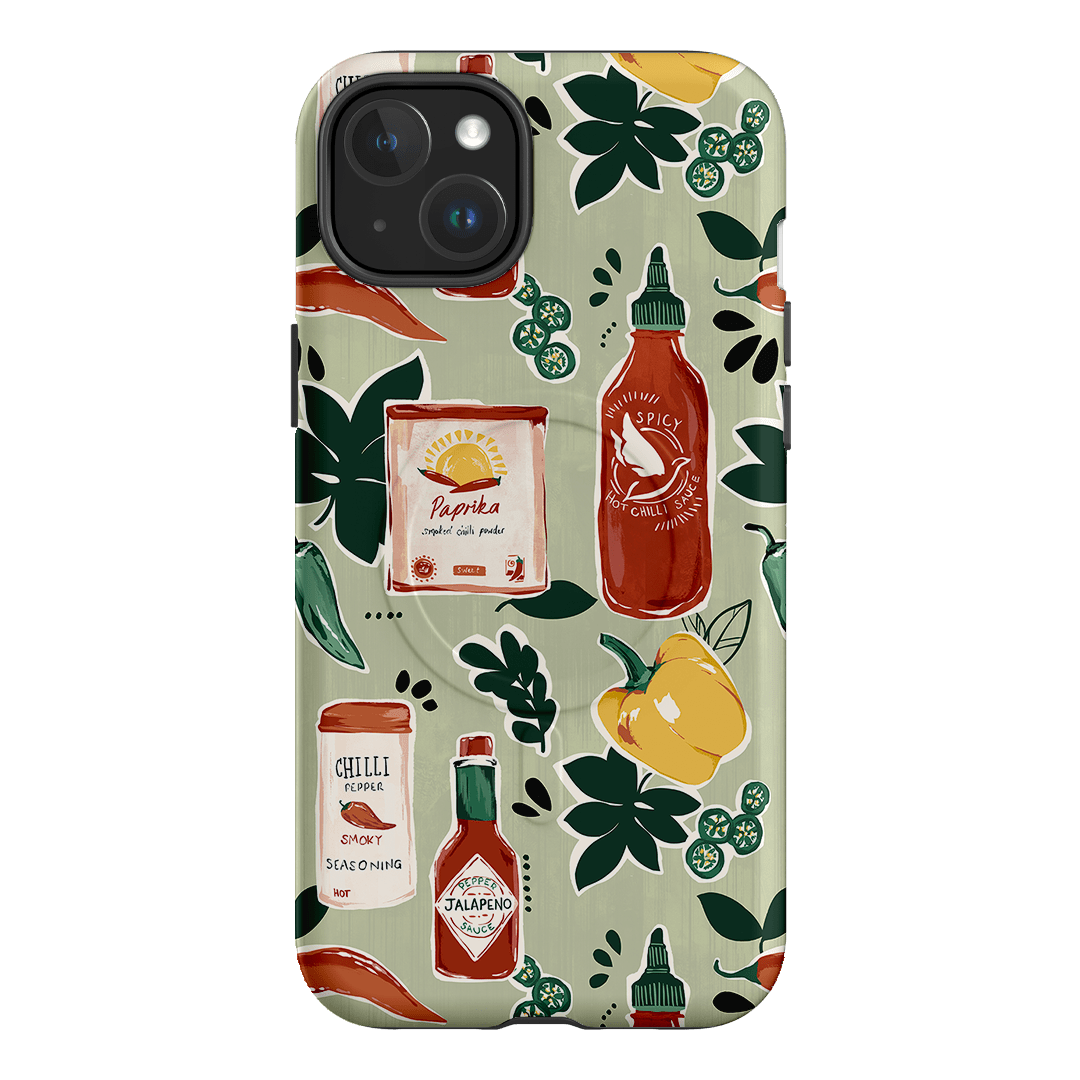 Chilli Pepper Printed Phone Cases iPhone 15 Plus / Armoured MagSafe by Charlie Taylor - The Dairy