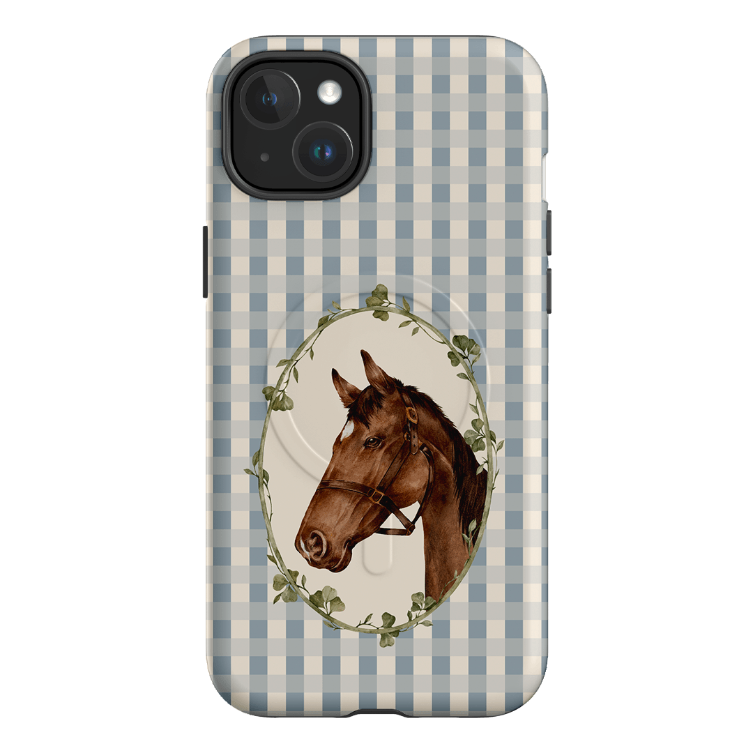 Gingham Horse Printed Phone Cases iPhone 15 Plus / Armoured MagSafe by Kasiags Art - The Dairy