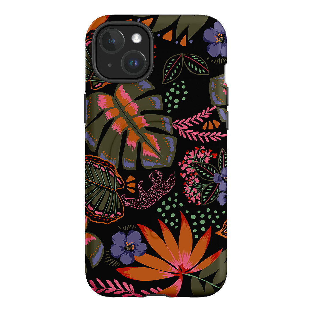 Jungle Leopard Printed Phone Cases iPhone 15 Plus / Armoured MagSafe by Charlie Taylor - The Dairy