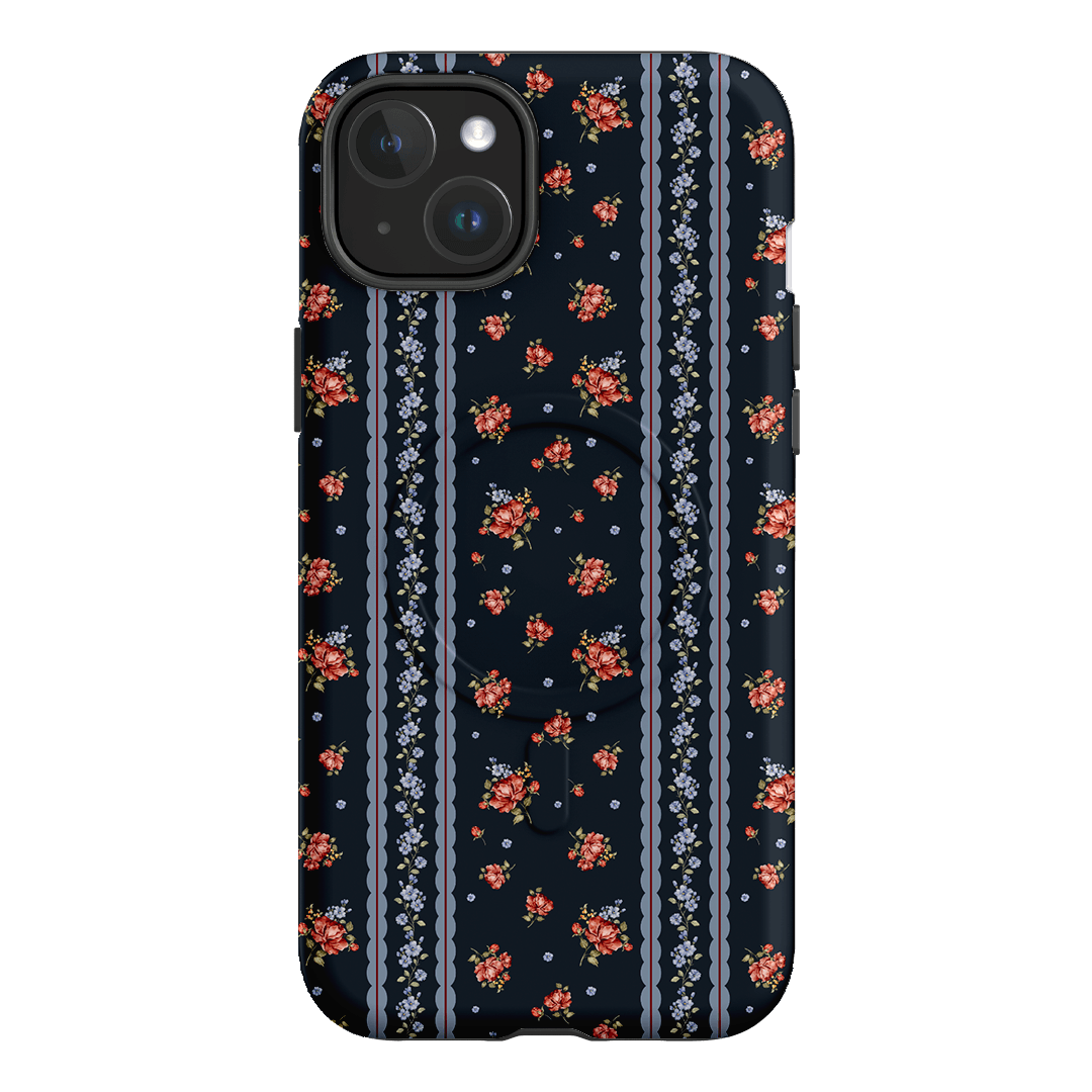 Midnight Stripe Printed Phone Cases iPhone 15 Plus / Armoured MagSafe by Kasiags Art - The Dairy