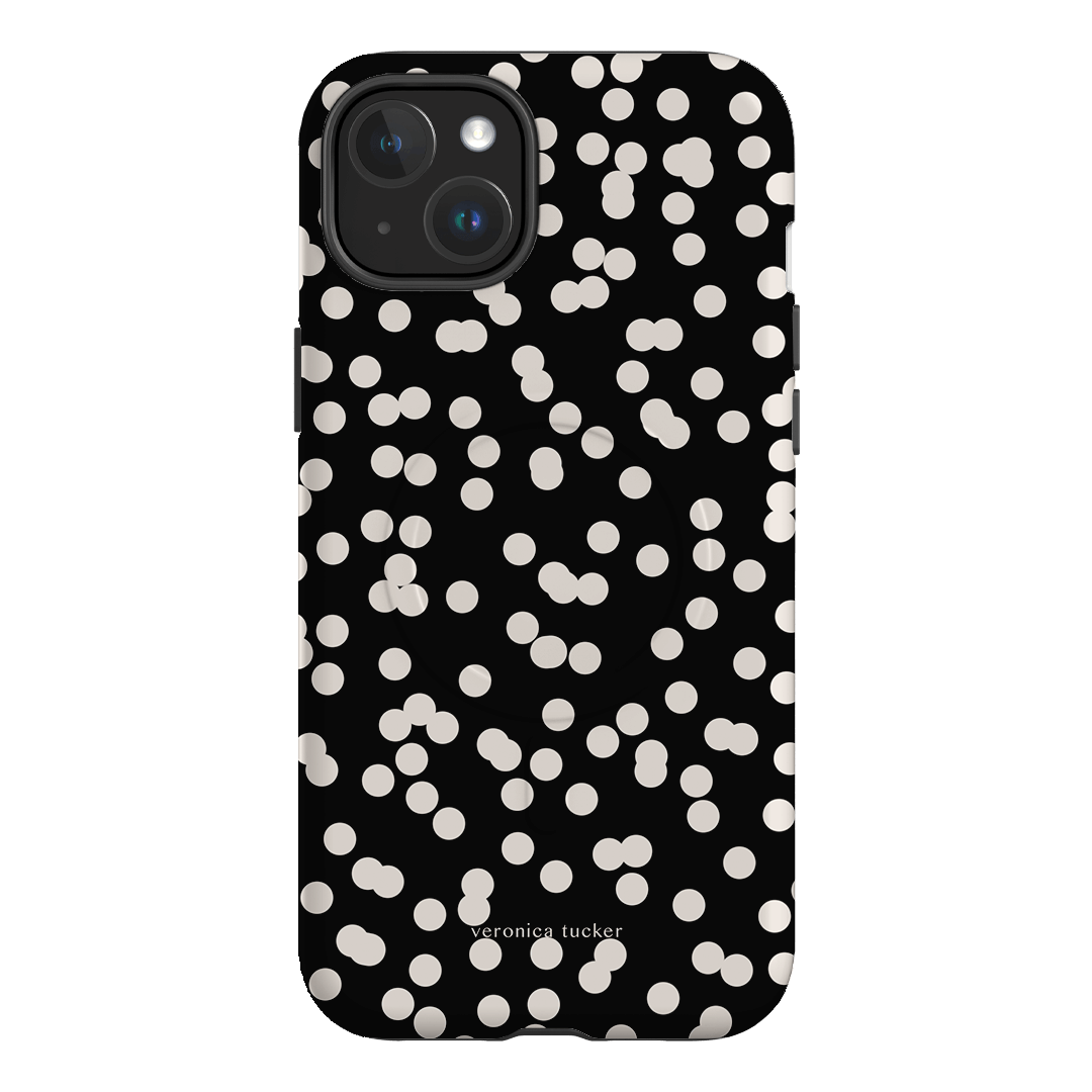 Mini Confetti Noir Printed Phone Cases iPhone 15 Plus / Armoured MagSafe by Veronica Tucker - The Dairy