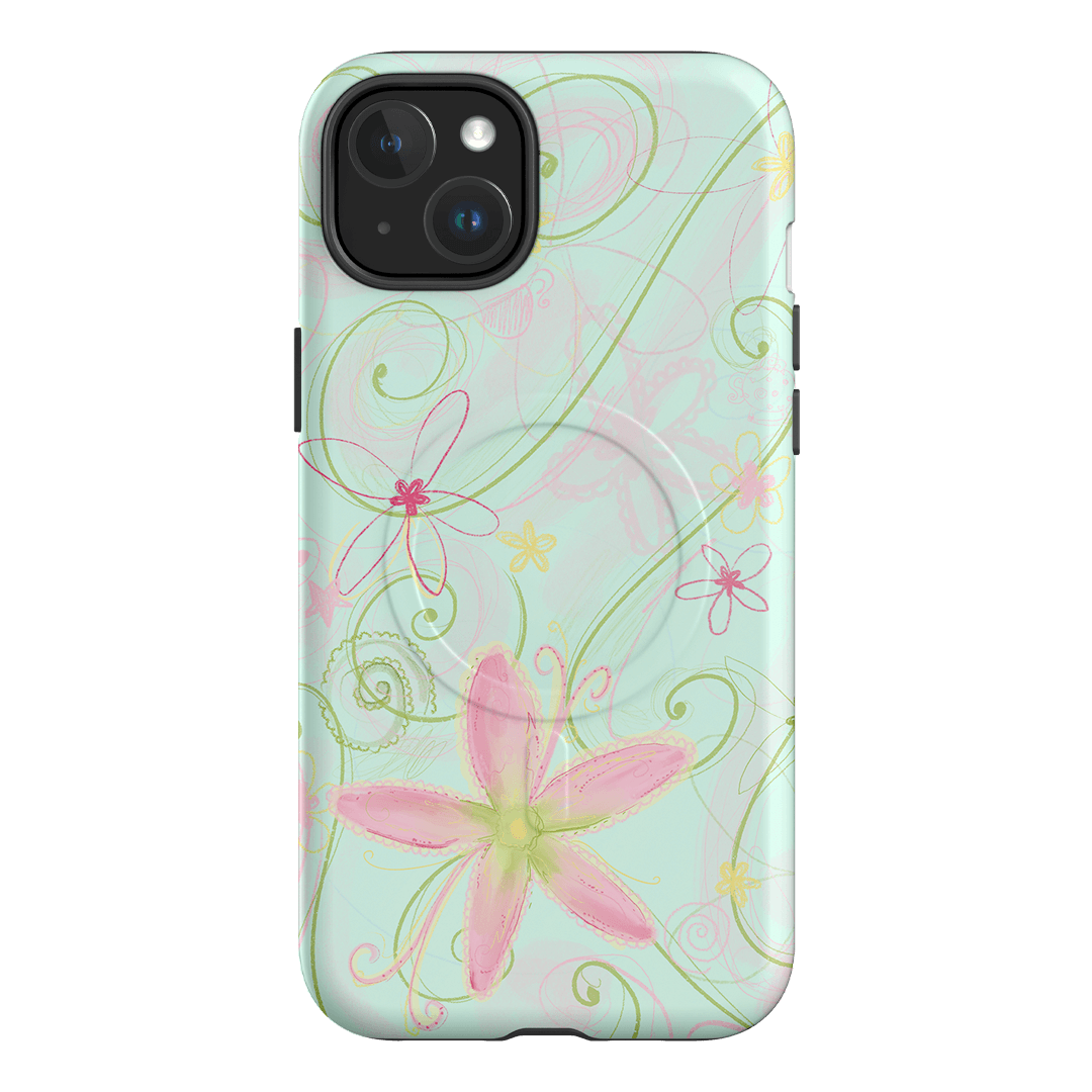 Swirl Blue Printed Phone Cases iPhone 15 Plus / Armoured MagSafe by Kayla Carr - The Dairy