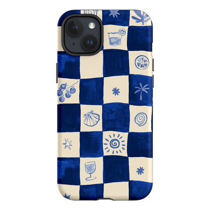 Afternoon Mezze Azure Printed Phone Cases iPhone 15 Plus / Armoured by Charlie Taylor - The Dairy