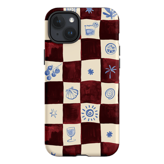 Afternoon Mezze Maroon Printed Phone Cases iPhone 15 Plus / Armoured by Charlie Taylor - The Dairy