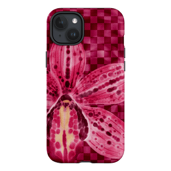 Check Orchid Printed Phone Cases iPhone 15 Plus / Armoured by Sally Hungerford - The Dairy