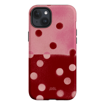Cherry Polka Dot Printed Phone Cases iPhone 15 Plus / Armoured by Jasmine Dowling - The Dairy