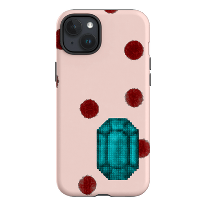 December Turquoise Printed Phone Cases iPhone 15 Plus / Armoured by Joiana - The Dairy