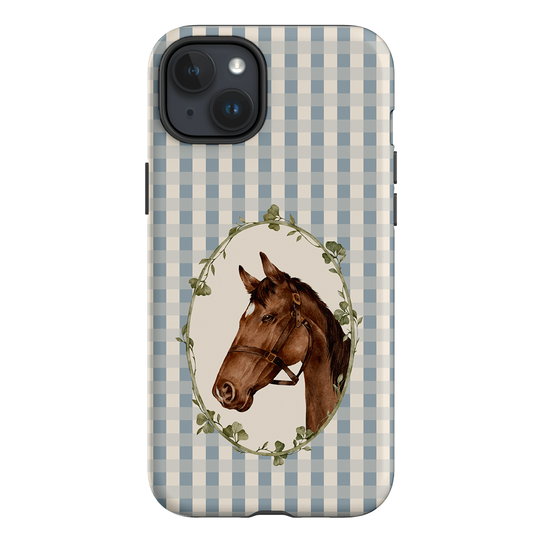 Gingham Horse Printed Phone Cases iPhone 15 Plus / Armoured by Kasiags Art - The Dairy
