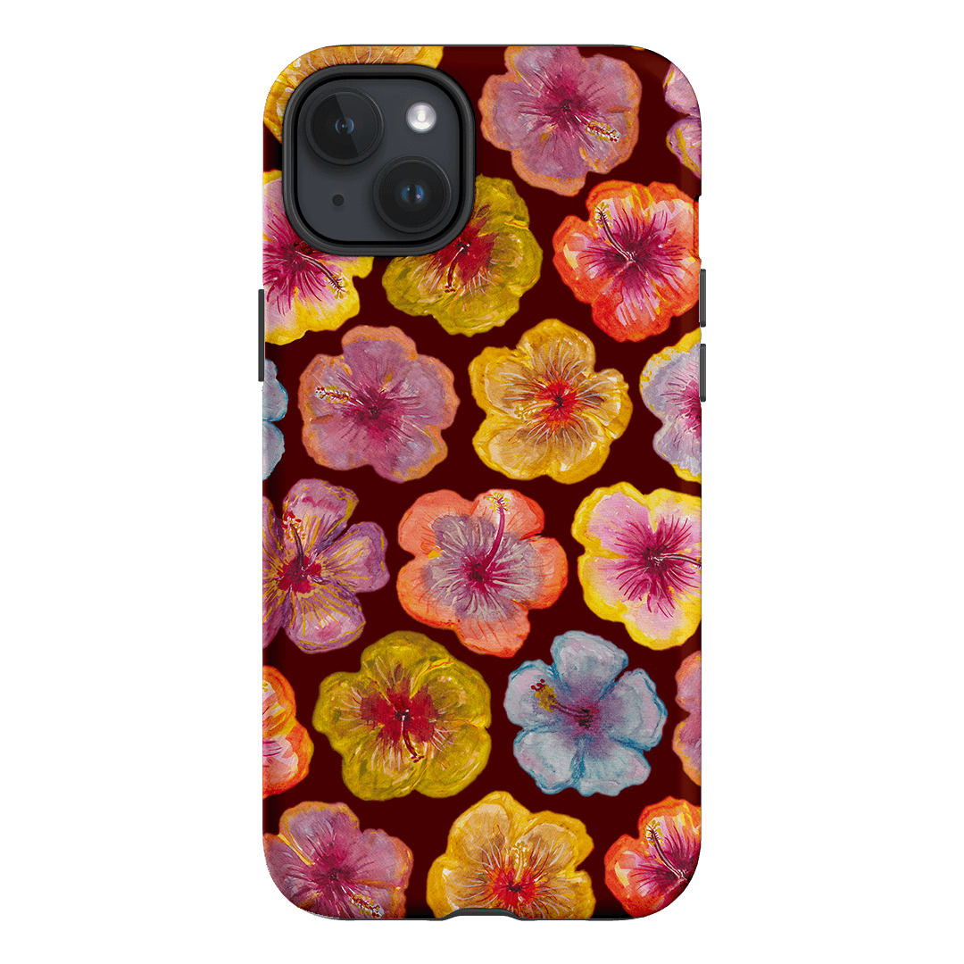 Hibiscus Holiday Rouge Printed Phone Cases iPhone 15 Plus / Armoured by BG. Studio - The Dairy