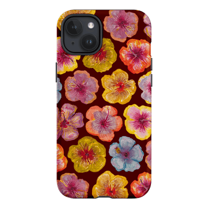 Hibiscus Holiday Rouge Printed Phone Cases iPhone 15 Plus / Armoured by BG. Studio - The Dairy