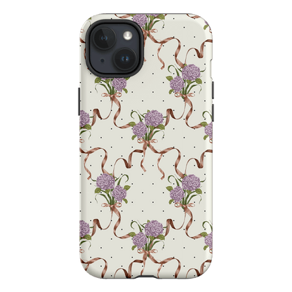 Hydrangea Ribbon Printed Phone Cases iPhone 15 Plus / Armoured by Veronica Tucker - The Dairy