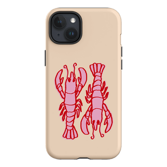 Lobster Love Peach Printed Phone Cases iPhone 15 Plus / Armoured by The Dairy - The Dairy