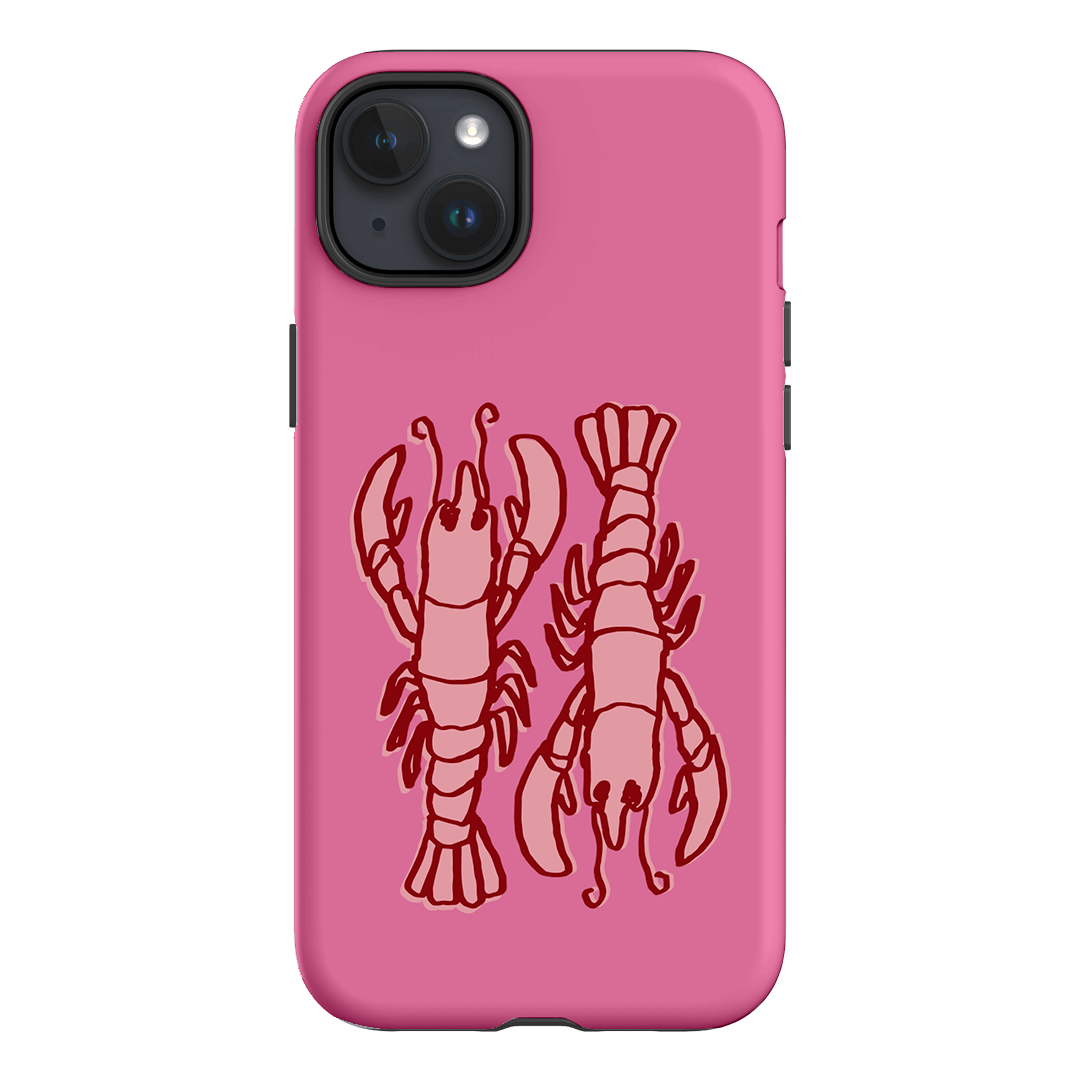 Lobster Love Pink Printed Phone Cases iPhone 15 Plus / Armoured by The Dairy - The Dairy