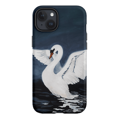 Midnight Swan Printed Phone Cases iPhone 15 Plus / Armoured by Lisa Hu - The Dairy