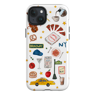 NYC White Printed Phone Cases iPhone 15 Plus / Armoured by BG. Studio - The Dairy