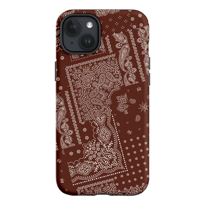 Paisley Cinnamon Printed Phone Cases iPhone 15 Plus / Armoured by The Dairy - The Dairy