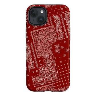 Paisley Crimson Printed Phone Cases iPhone 15 Plus / Armoured by The Dairy - The Dairy