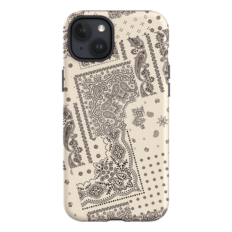 Paisley Ecru Printed Phone Cases iPhone 15 Plus / Armoured by The Dairy - The Dairy