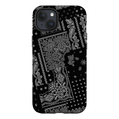 Paisley Noir Printed Phone Cases iPhone 15 Plus / Armoured by The Dairy - The Dairy