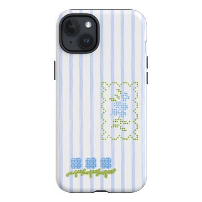 Patchwork Blue Printed Phone Cases iPhone 15 Plus / Armoured by Kayla Carr - The Dairy