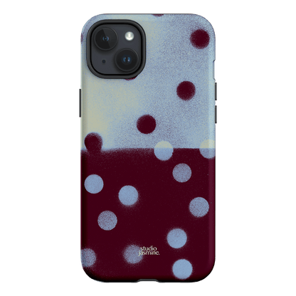 Plum Polka Dot Printed Phone Cases iPhone 15 Plus / Armoured by Jasmine Dowling - The Dairy