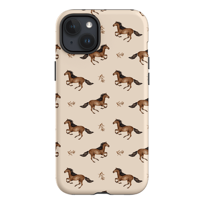 Running Horse Printed Phone Cases iPhone 15 Plus / Armoured by Kasiags Art - The Dairy