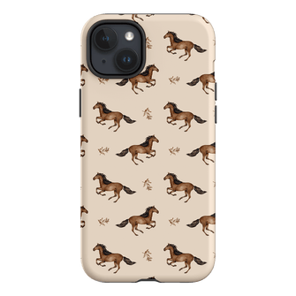 Running Horse Printed Phone Cases iPhone 15 Plus / Armoured by Kasiags Art - The Dairy