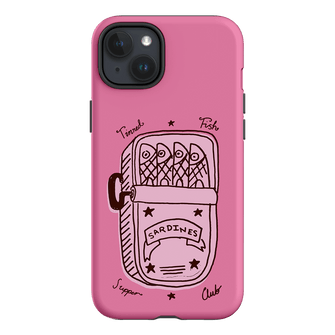 Sardine Social Pink Printed Phone Cases iPhone 15 Plus / Armoured by The Dairy - The Dairy