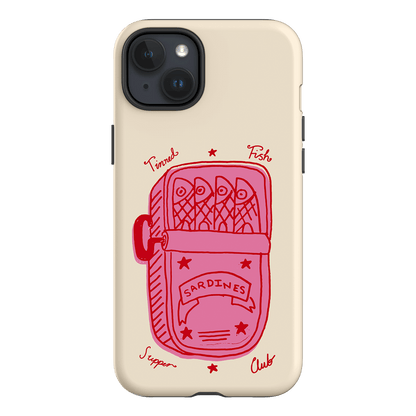 Sardine Social Red Printed Phone Cases iPhone 15 Plus / Armoured by The Dairy - The Dairy