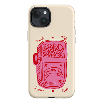 Sardine Social Red Printed Phone Cases iPhone 15 Plus / Armoured by The Dairy - The Dairy