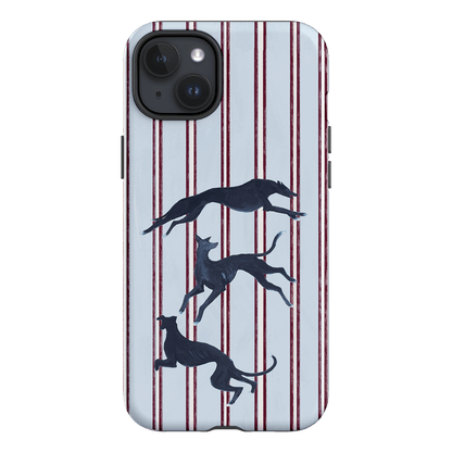 Stripey Hounds Printed Phone Cases iPhone 15 Plus / Armoured by Lisa Hu - The Dairy