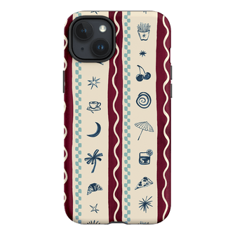 Summer Snacks Burgundy Printed Phone Cases iPhone 15 Plus / Armoured by Charlie Taylor - The Dairy