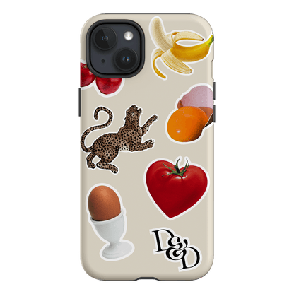 Sunday Stickers Cream Printed Phone Cases iPhone 15 Plus / Armoured by Desmond & Dempsey - The Dairy