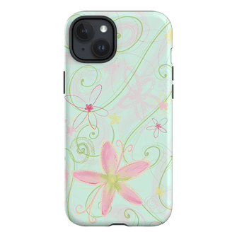 Swirl Blue Printed Phone Cases iPhone 15 Plus / Armoured by Kayla Carr - The Dairy