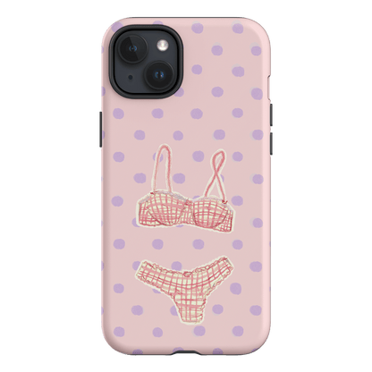 Vintage Gingham Printed Phone Cases iPhone 15 Plus / Armoured by Kayla Carr - The Dairy
