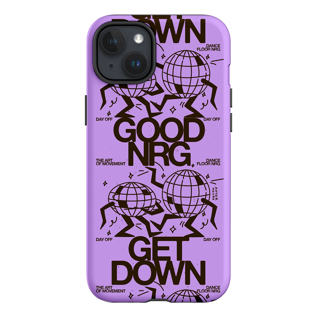 Good Energy in Purple Printed Phone Cases iPhone 15 Plus / Armoured by After Hours - The Dairy