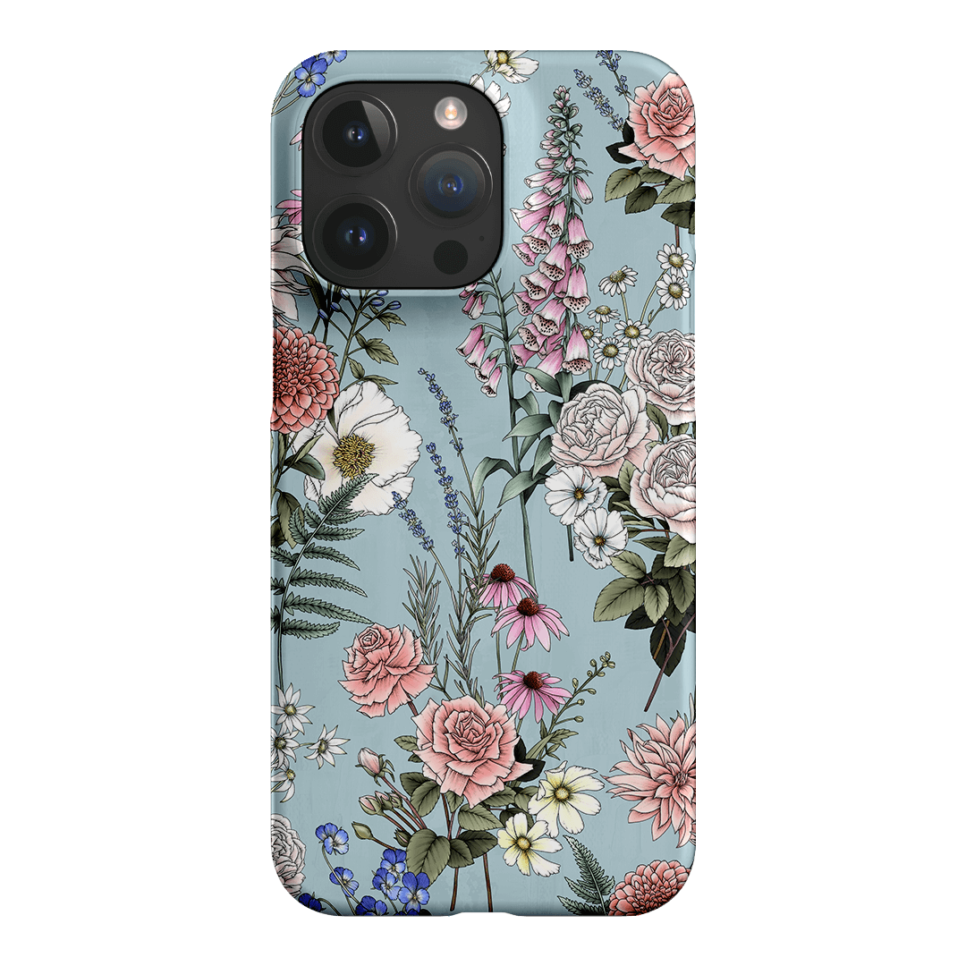 Garden Party Blue Printed Phone Cases iPhone 15 Pro Max / Snap by Typoflora - The Dairy