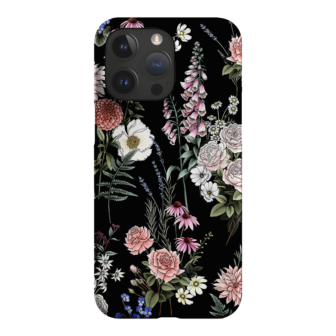 Garden Party Noir Printed Phone Cases iPhone 15 Pro Max / Snap by Typoflora - The Dairy